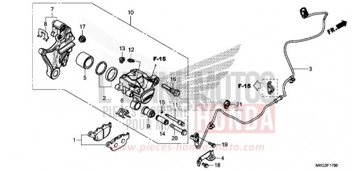 ETRIER DE FREIN ARRIERE CMX500AH de 2017